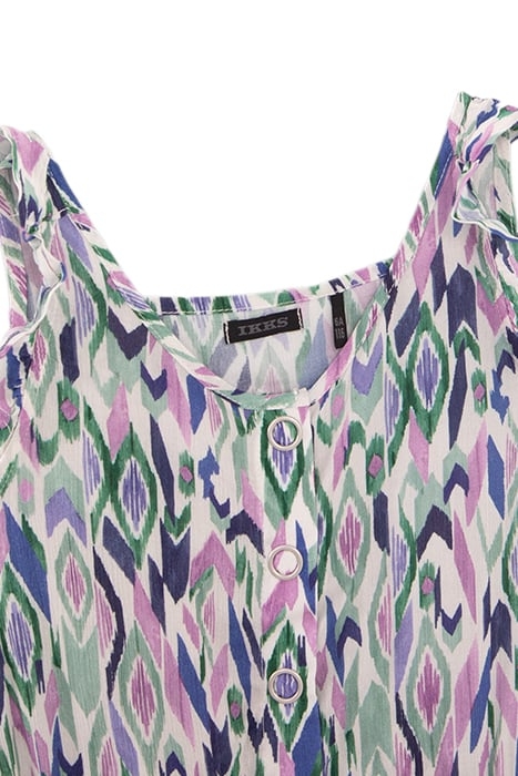 GIRLS’ OFF-WHITE IKAT DIAMOND PRINT PLAYSUIT 3