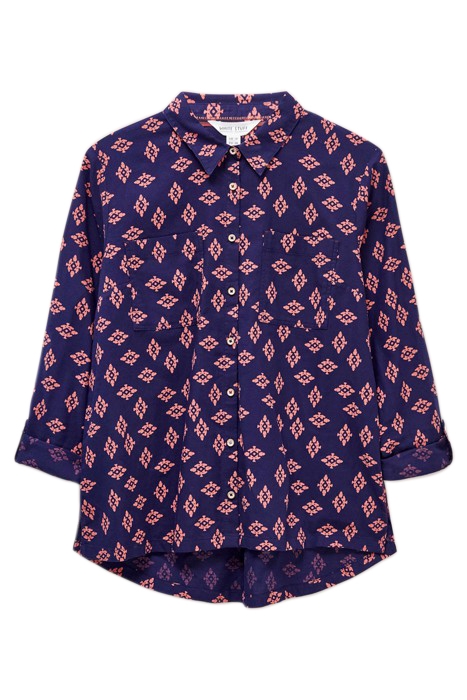 SOPHIE COTTON SHIRT NAVY PRINTED 2