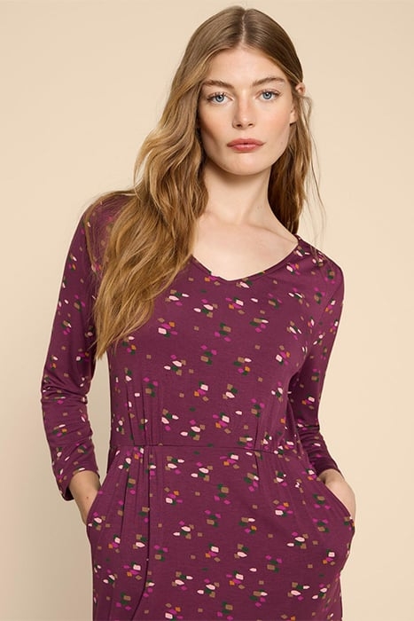 TALLIE ECO VERO JERSEY DRE PURPLE PRINTED 4