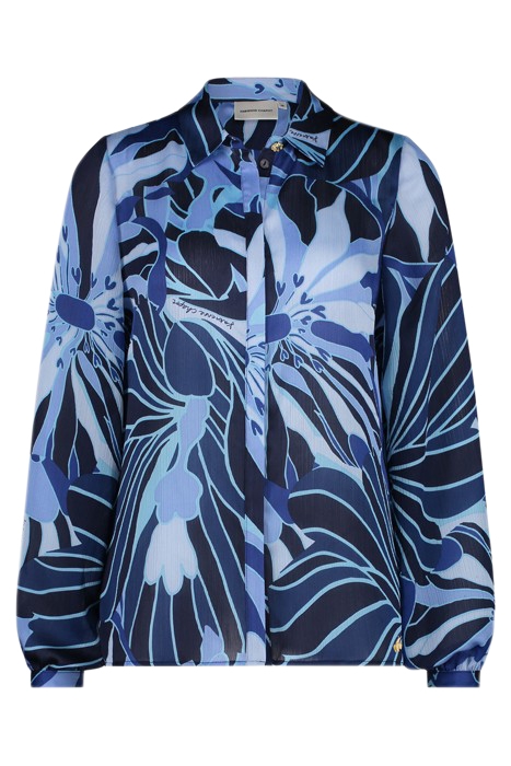 FRIDA COLLAR BLOUSE NAVY/SUMMER BLUE 4