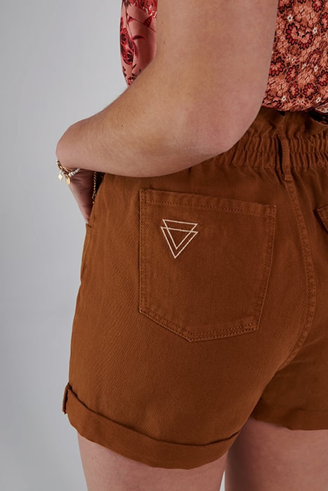 FAWN ELASTICATED HIGH-WAIST SHORTS FAWN 6