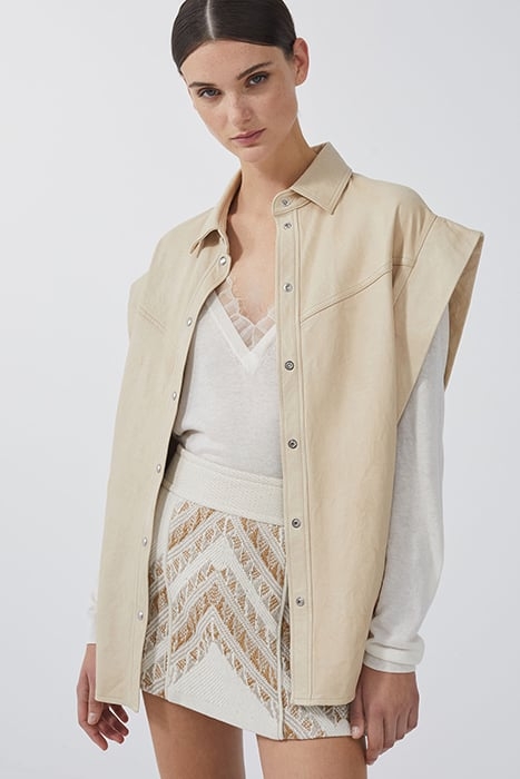 MULLEN OVERSHIRT IN BEIGE 4