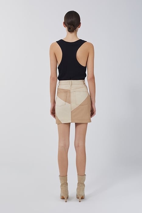 KRINGA LEATHER SKIRT IN BEIGE 4