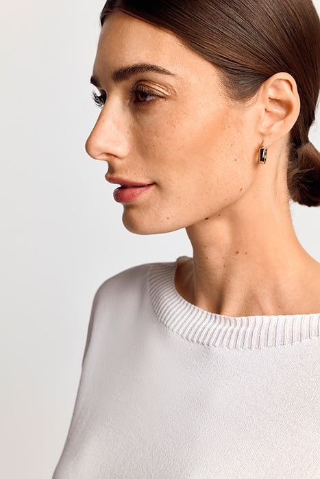 FINEGAUGE SEAMLESS PULLOVER RECYCLED WHISPER WHITE 4