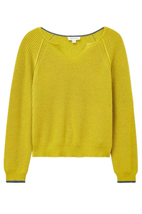 JENNIE RIB JUMPER MID CHARTREUSE 1