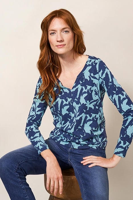 NELLY TEE TEAL PRINTED 3