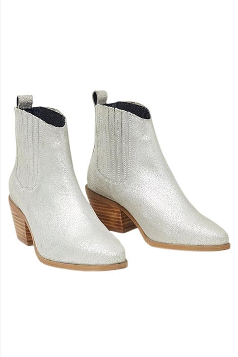 CHERRY LEATHER ANKLE BOOT MIXED METALLIC 2