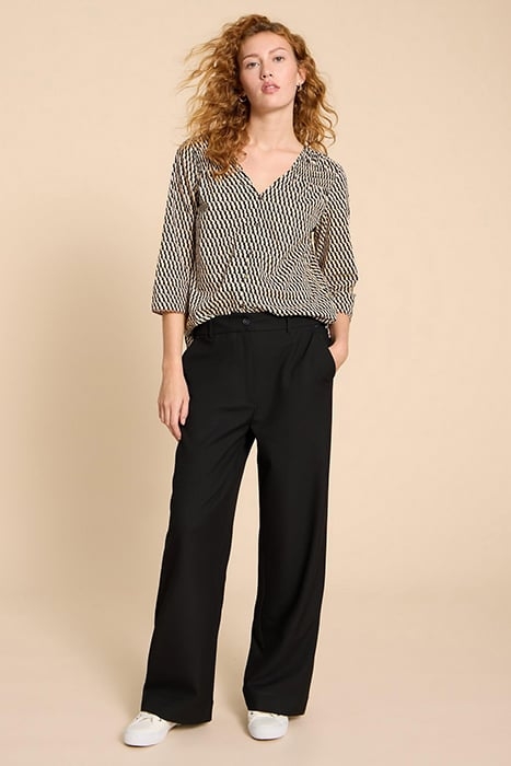 BELLE WIDE LEG TROUSER PURE BLACK 2