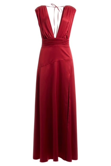ALYSSA MAXI DRESS DEEP SCARLET 1