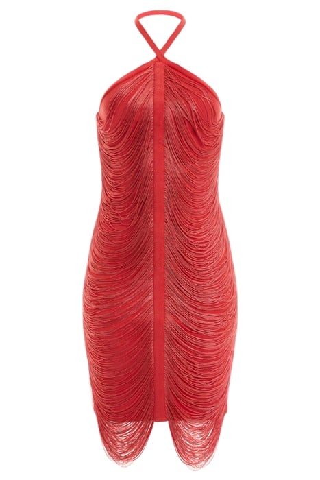 ANALISE BANDAGE DRESS VIVACIOUS CORAL 3