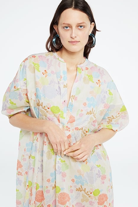 DOVER RESORT DRESS CREAM WHITE/PINK PAP 4