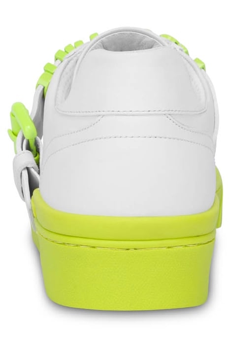 LETTERING LOGO CALFSKIN SNEAKERS WHITE 3