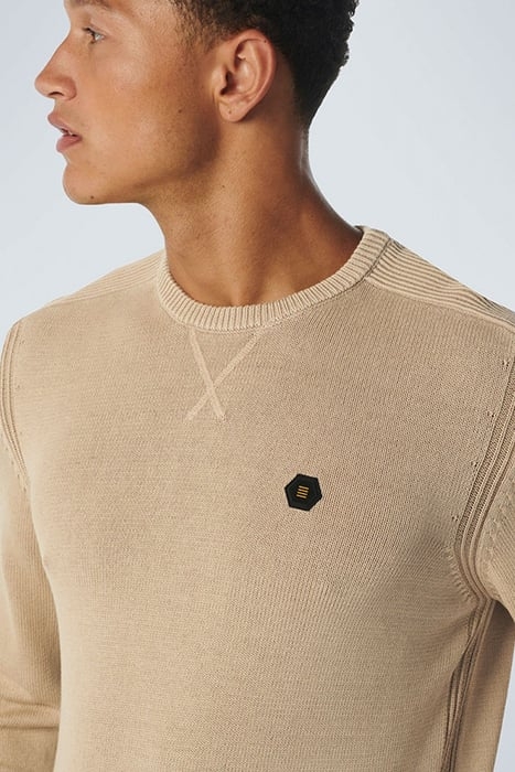 PULLOVER CREWNECK RELIEF GARMENT DYED + STONE WASHED STONE 6