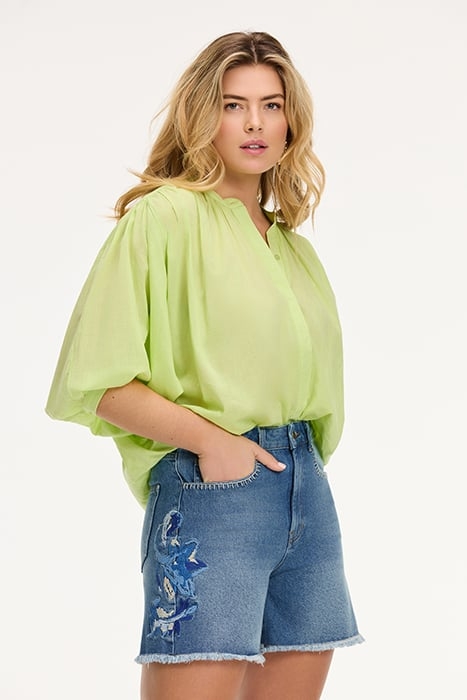LADIES EVELYN BLOUSE LIME GREEN 7