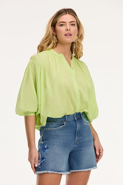 LADIES EVELYN BLOUSE LIME GREEN 6