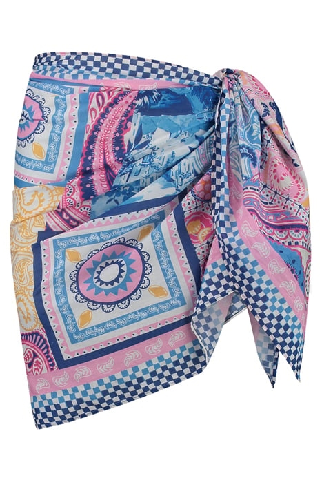 LADIES GINA SARONG PAISLEY BANNER PAISLEY BANNER BLUE 4