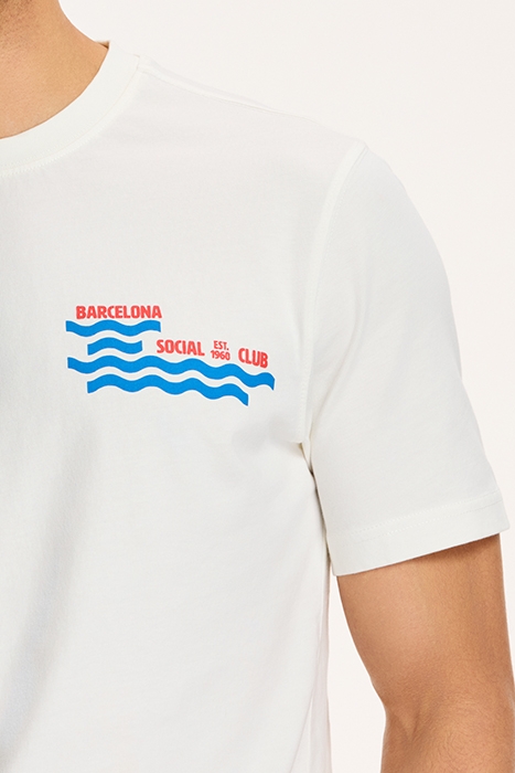 MEN BARCELONA SOCIAL CLUB T-SHIRT JET STREAM WHITE 7