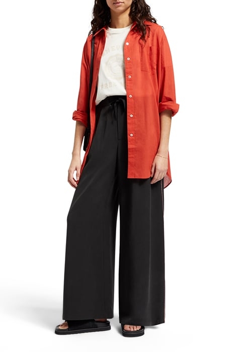 ELENI MULTICOLOUR PIPING PYJAMA PANT EVENING BLACK 3