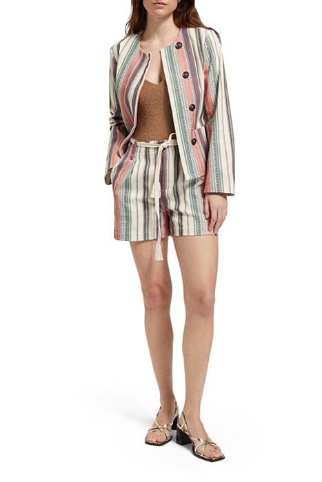 HIGH RISE CRAFTED STRIPE SHORT CRAFTED STRIPE 3