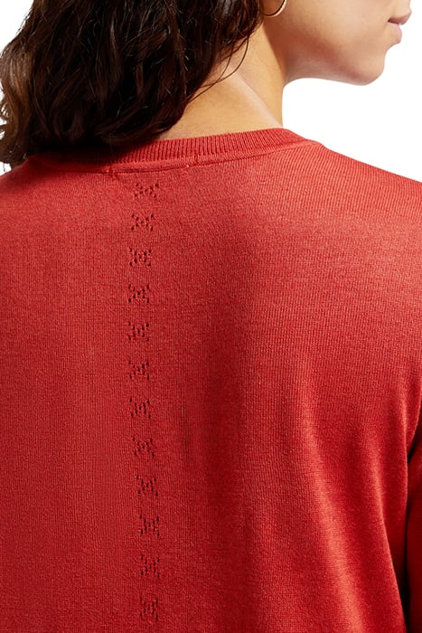 SHORT SLEEVED CREW NECK PULLOVER RUSTIC CORAL 7