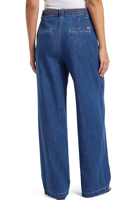 SUMMERY PANT WITH BELT - WASHED INDIGO WASHED INDIGO 2