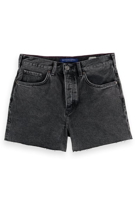 THE RAY 5 POCKET LOW RISE DENIM SHORT - WASHED BLACK WASHED 3