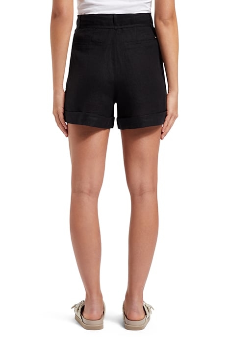 HIGH-RISE LINEN SHORT BLACK 2