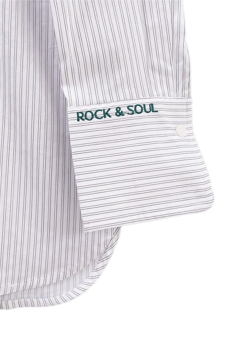 ECRU SHIRT WITH THIN GREY STRIPES 5