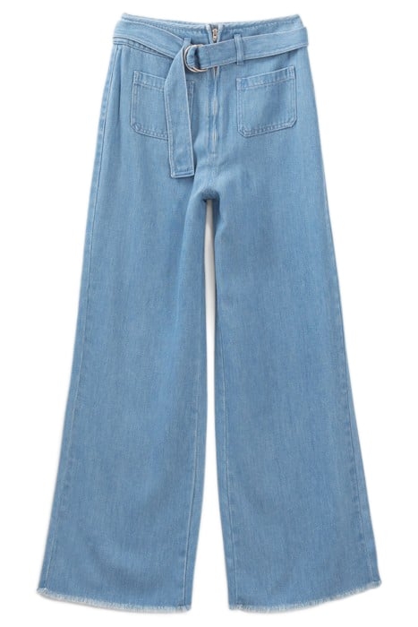 BELTED HIGH-WAIST WIDE-LEG JEANS 4
