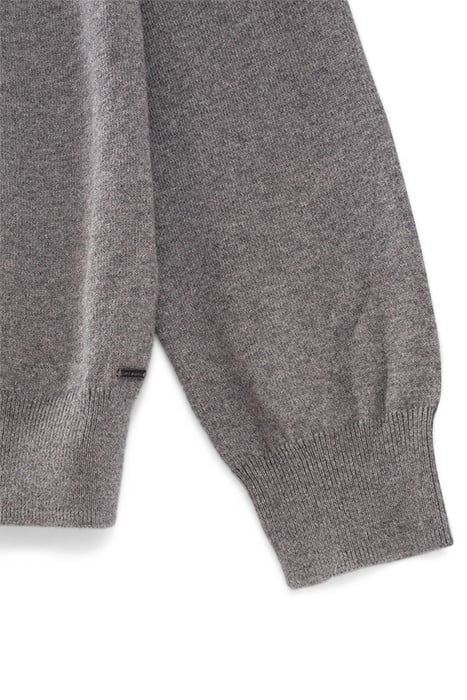 GREY KNIT CARDIGAN, JACQUARD SLOGAN FRONT & BACK 7