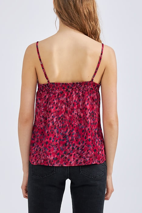 PINK LEOPARD ROCK PRINT LINGERIE-STYLE TOP 2