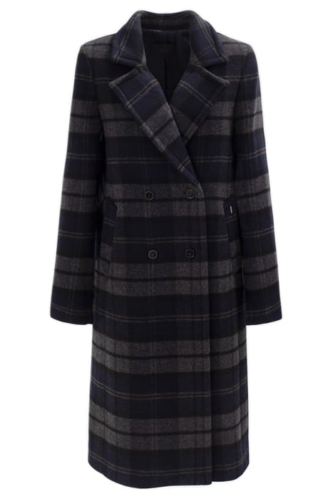 GREY CHECK LONG COAT 3