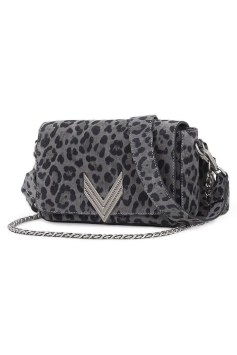 GREY LEOPARD MOTIF SUEDE BROOKLYN 111 BAG 1