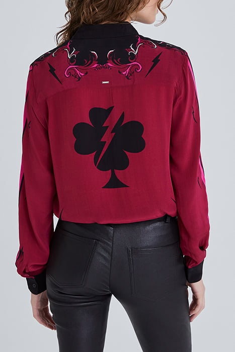 WOMEN'S PLACED PRINT VISCOSE SHIRT 2