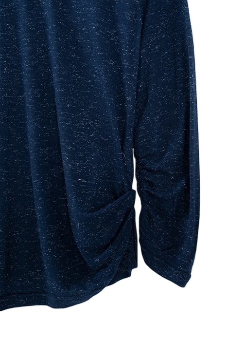 NAVY GLITTERY T-SHIRT WITH DIAMANTE ON DRAPING 6