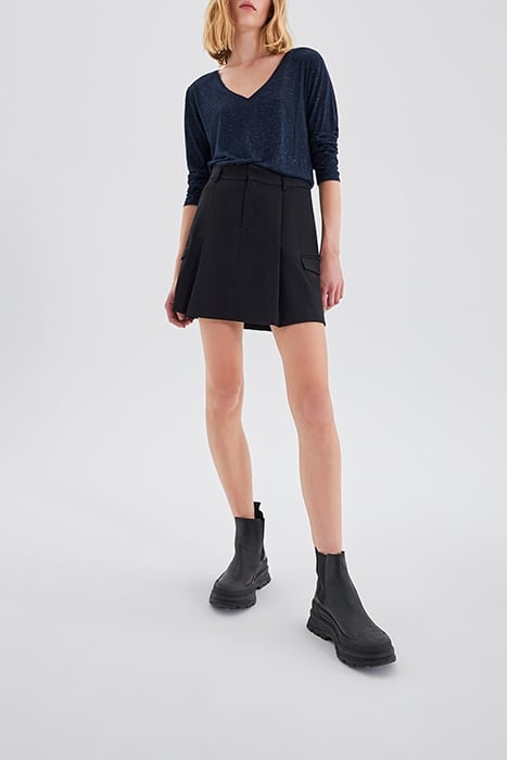 NAVY GLITTERY T-SHIRT WITH DIAMANTE ON DRAPING 3