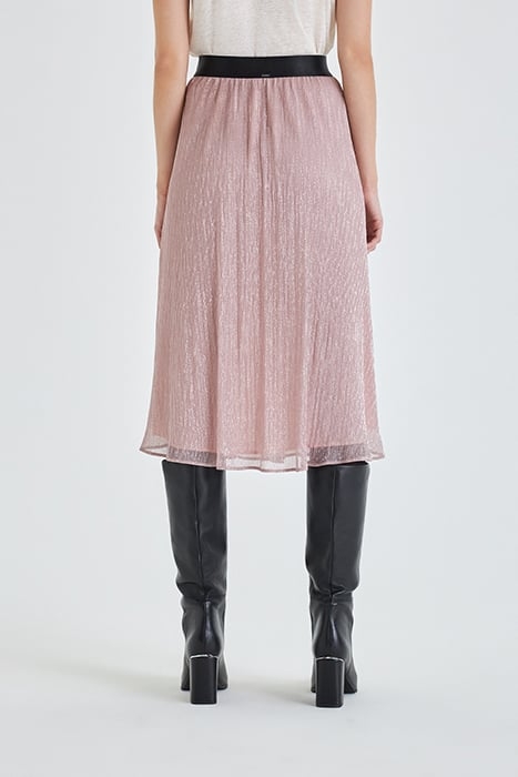 COPPER PINK PLEATED MIDI SKIRT 2
