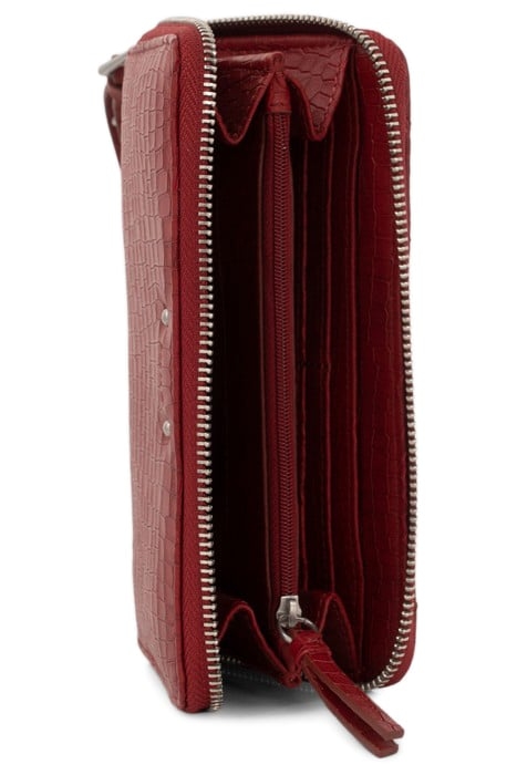 RED CROC-EMBOSSED LEATHER 1440 COMPAGNON WALLET 3