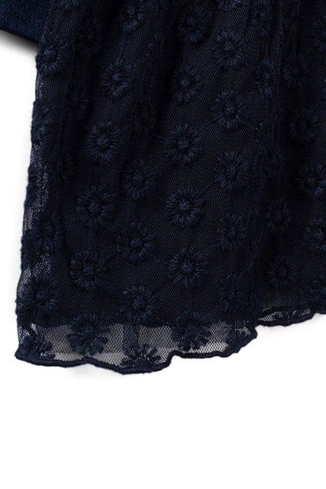 BABY GIRLS’ NAVY MIXED FABRIC TUTU DRESS 7
