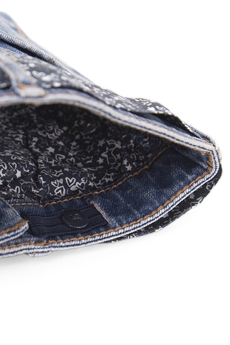 GIRLS’ BLUE WATERLESS FLARE JEANS WITH SCARF BELT 7