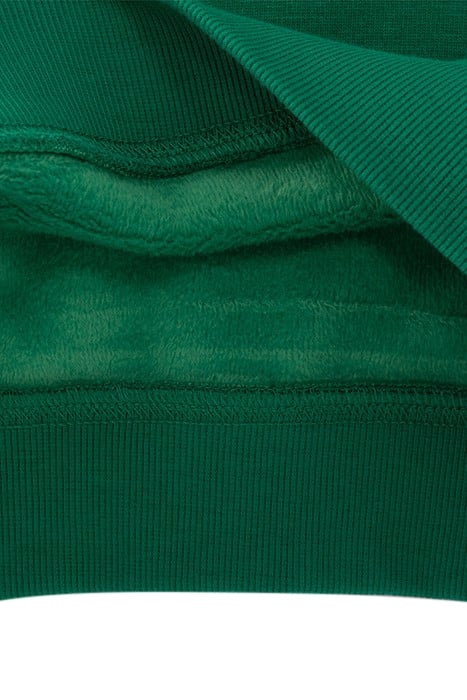 GIRLS’ GREEN FLOCKED CROPPED HOODIE 6