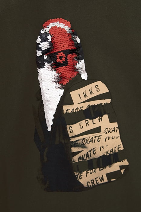 BOYS’ KHAKI SKATEBOARD REVERSIBLE SEQUIN COTTON T-SHIRT 7