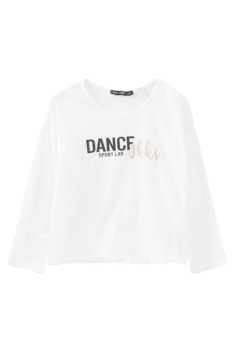 GIRLS’ 2-IN-1 WHITE T-SHIRT WITH GREY BRA TOP 4