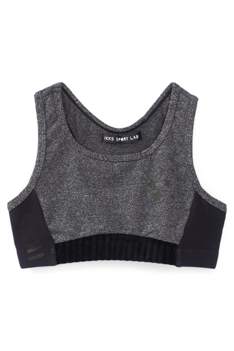 GIRLS’ 2-IN-1 WHITE T-SHIRT WITH GREY BRA TOP 5