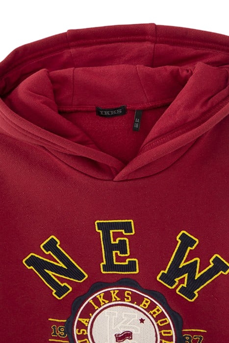 BOYS’ DARK RED HOODIE WITH XL EMBROIDERY 3