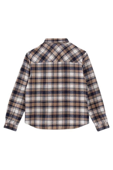 BOYS' NAVY CHECK SHIRT WITH DETACHABLE HOOD 3