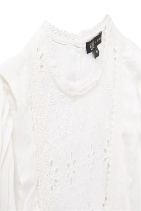 GIRLS’ OFF-WHITE BLOUSE WITH LACE DICKEY 3