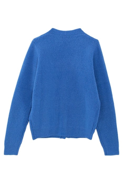 GIRLS’ BLUE KNIT CROPPED CARDIGAN 2