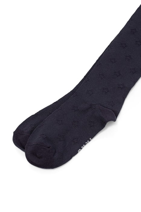 GIRLS’ NAVY OPENWORK KNIT TIGHTS WITH STAR MOTIFS 5