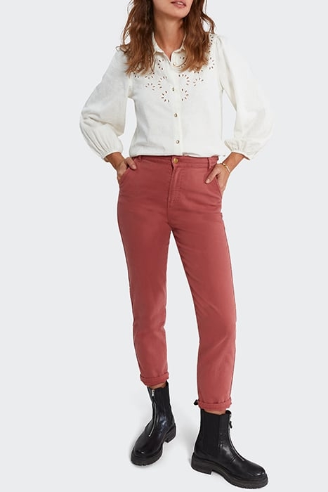 ECRU EYELET EMBROIDERY DICKEY SHIRT 1